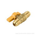 3/4" NPT Full Flow Blue Handle Wheel Brass Boiler Drain Valve